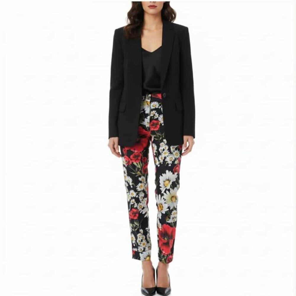 Dolce & Gabbana Daisy & Poppy Print Cotton Straight-Leg Pants 2013 Runway Sz 36 - Picture 9 of 12